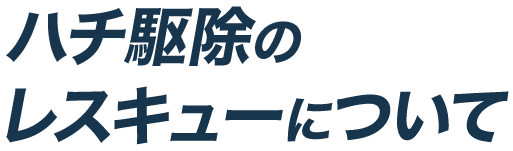 ハチ駆除のレスキューについて